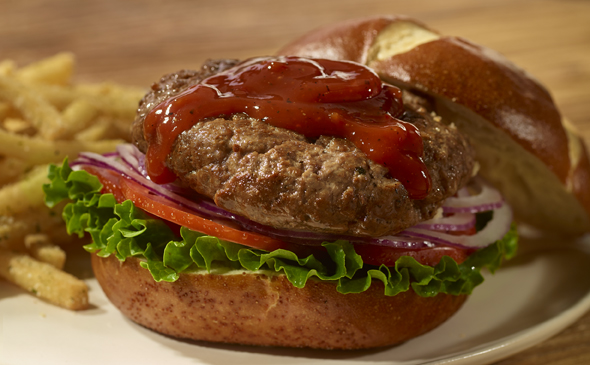 Bison Burgers with Balsamic Ketchup