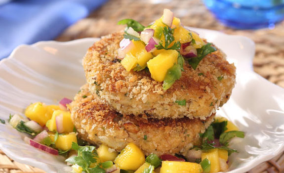 Crab Cakes with Mango Salsa