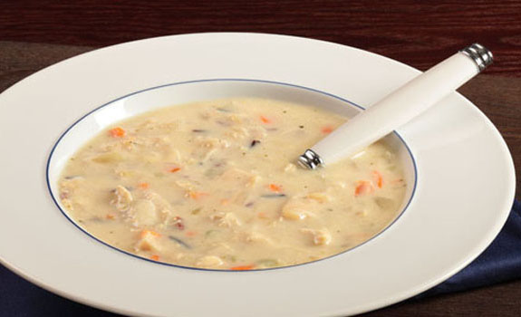 Cream-Style Chicken Soup with Wild Rice