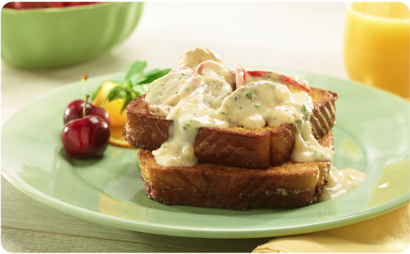 French Toast With Cajun Cream Sauce