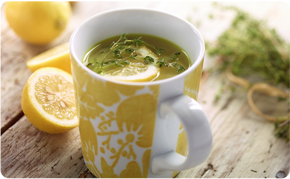 Fresh Lemon and Thyme Savory Sipping Broth