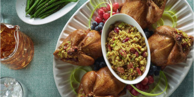 Grape Stuffed Cornish Hens recipe