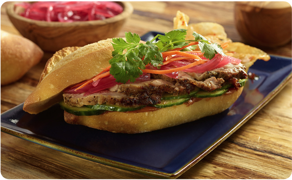 Grilled Pork Banh Mi Sandwiches