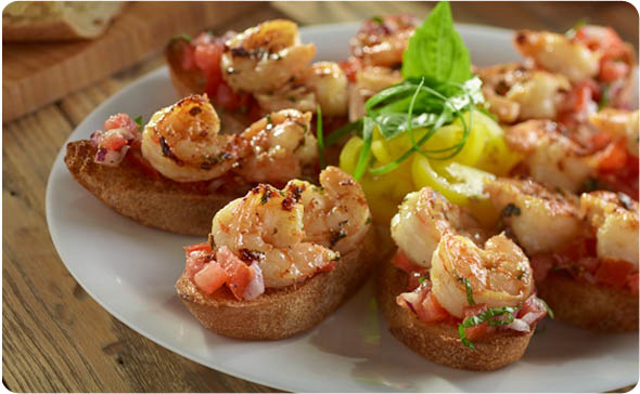 Grilled Shrimp Bruschetta