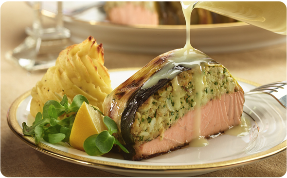 Leek Wrapped Salmon