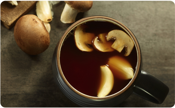 Mushroom and Garlic Savory Sipping Broth