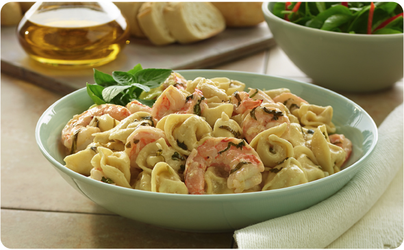 Poached Shrimp And Tortellini