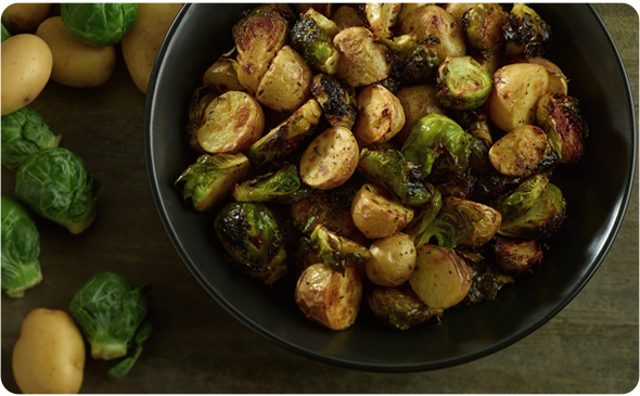 Roasted Potatoes And Brussels Sprouts