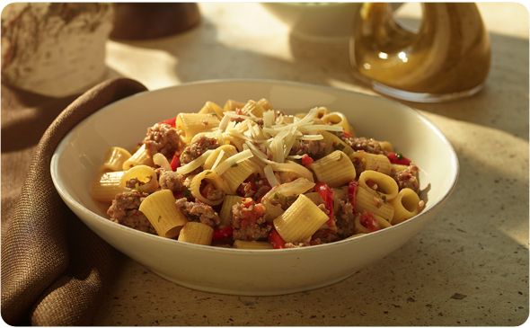 Sausage And Peppers With Rigatoni