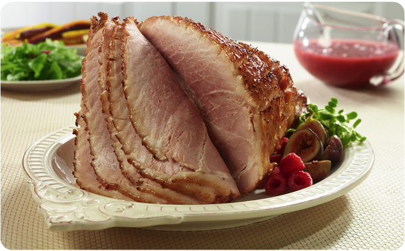 Spiral Ham with Raspberry Sauce