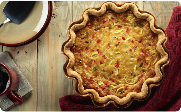 Summer Squash and Swiss Quiche