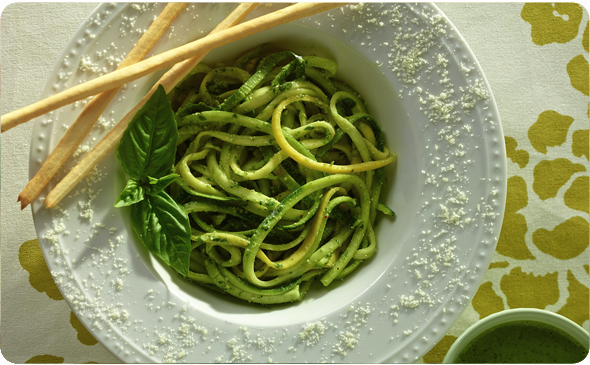 Zucchini Noodles With Pesto
