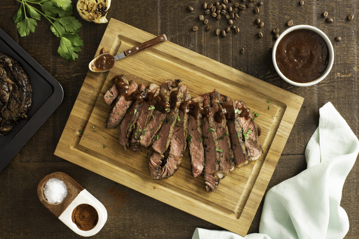 Rib Eye Steak with Coffee and Chipotle Rub
