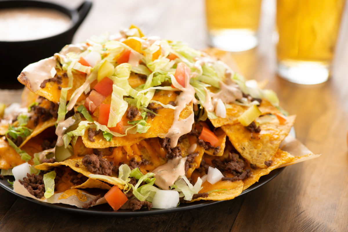 Double-Decker Cheeseburger Nachos