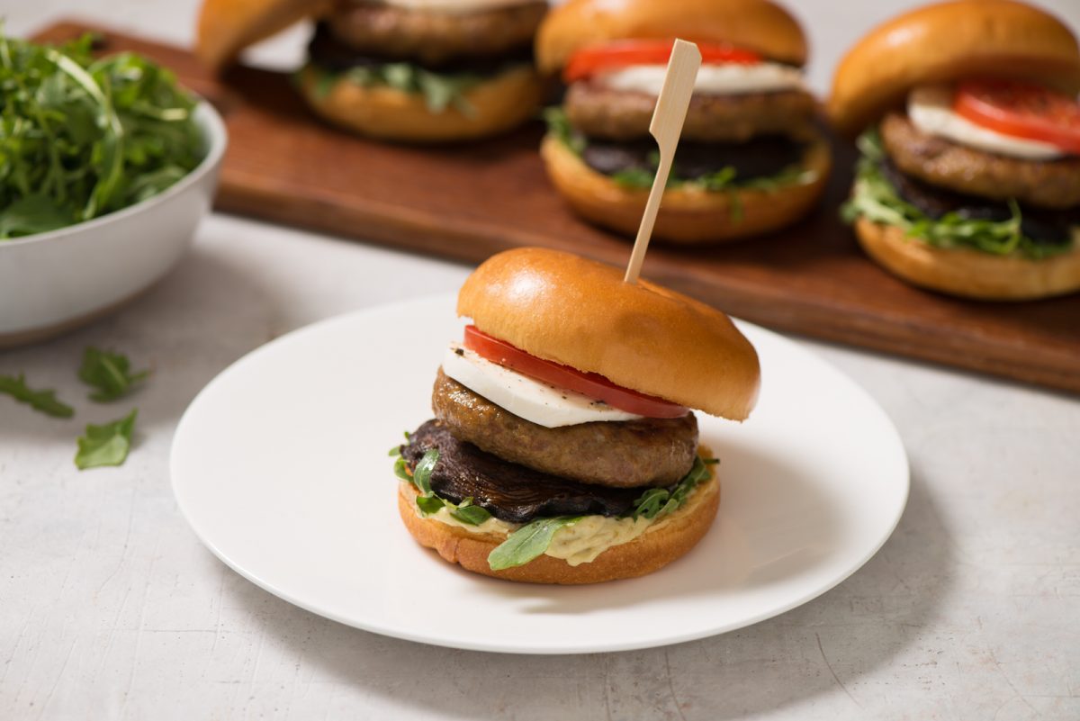 Turkey & Mushroom Caprese Burger