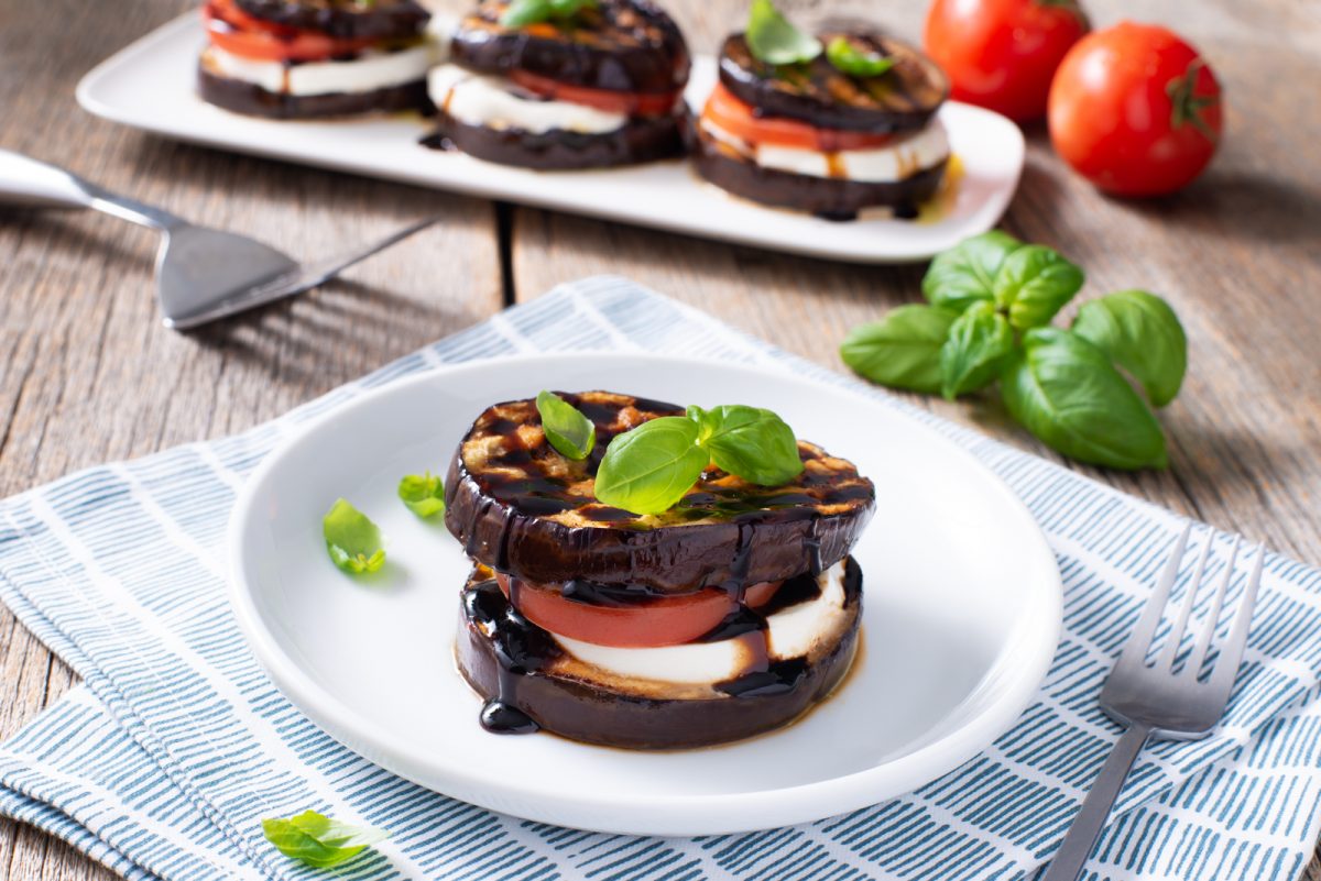 Grilled Eggplant Caprese