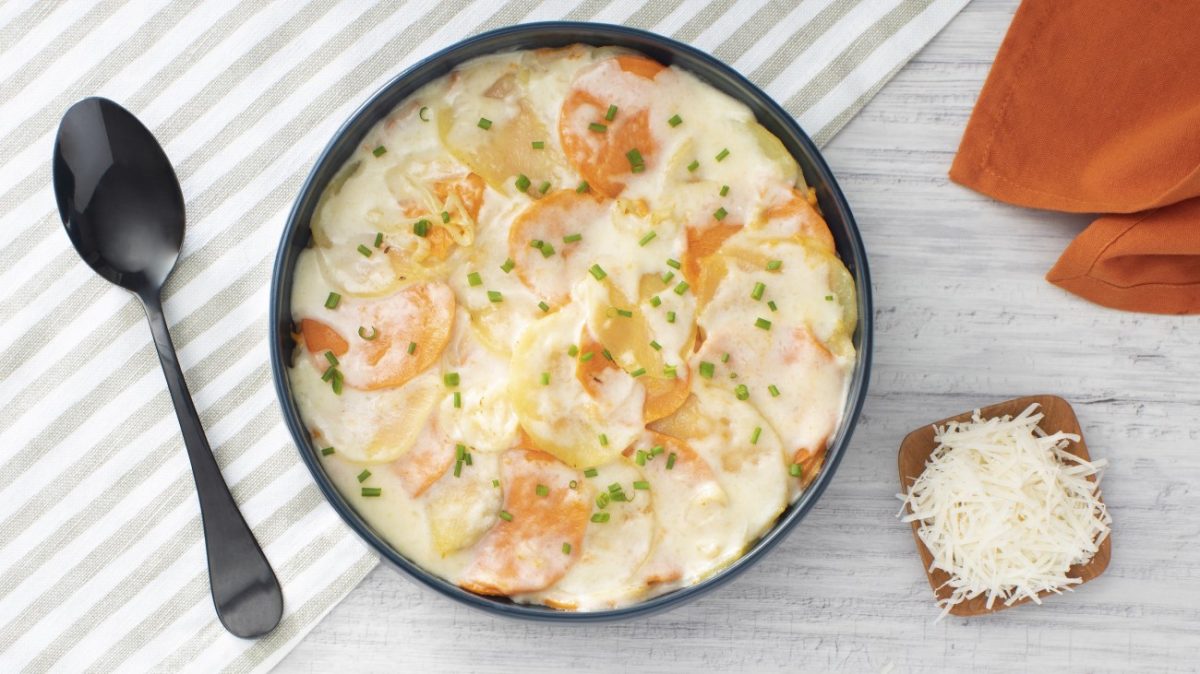 Slow Cooker Scalloped Sweet Potatoes