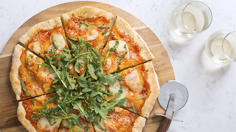 Margherita Pizza with Arugula