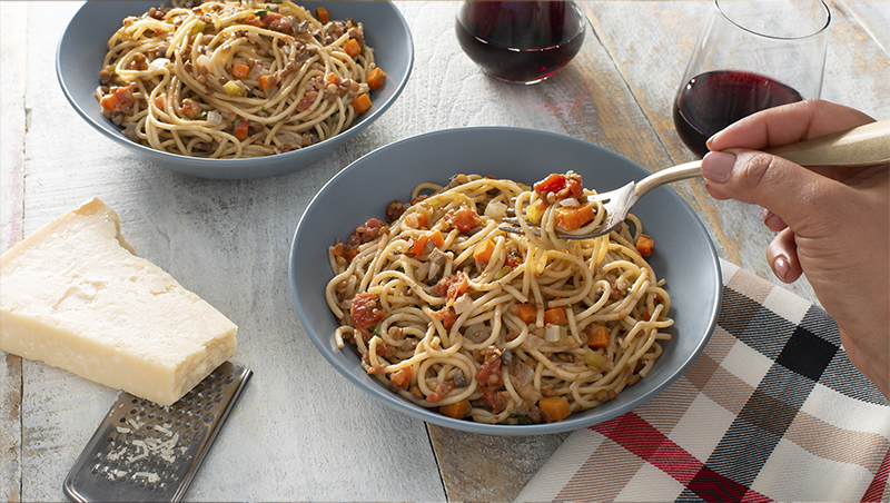 One-Pot Veggie Spaghetti Bolognese