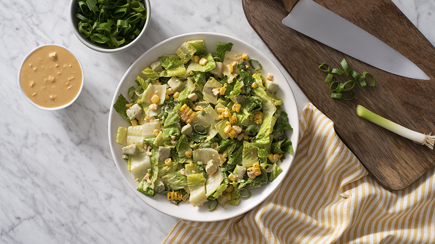 Grilled Corn Salad with Feta Dressing