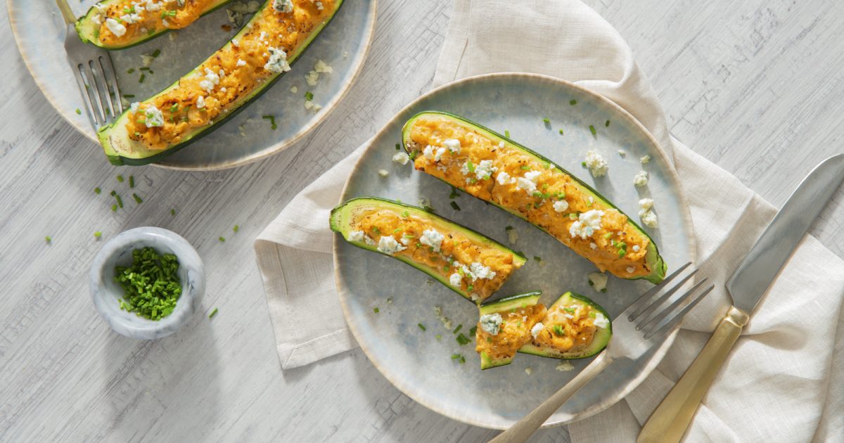 Zucchini Boats Stuffed with Buffalo Chickpeas - Better Than Bouillon