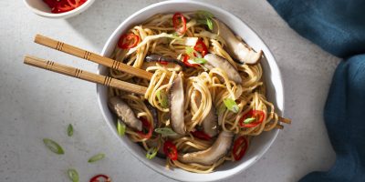 Recipe image for One-Pot Ramen and Mushroom Carbonara