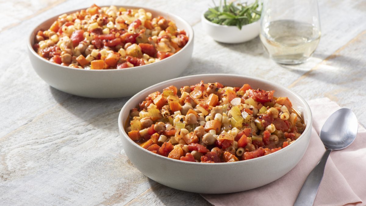 Pasta e Fagioli with Chickpeas