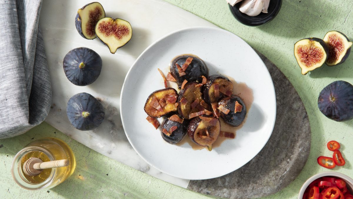 Sticky Figs with Bacon