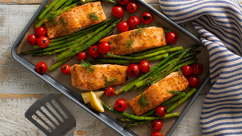 Sheet Pan Mustard Salmon