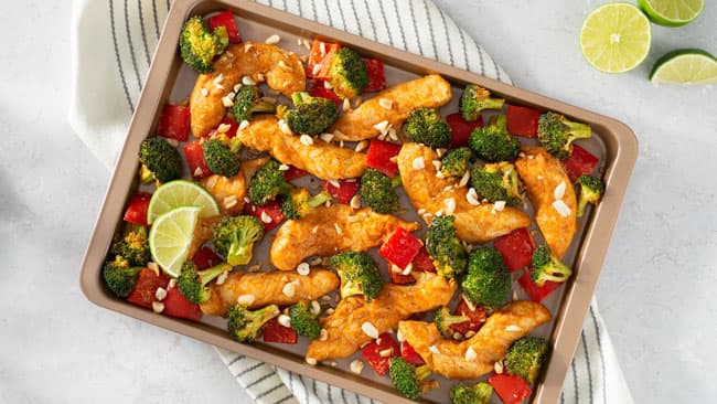 Thai Ginger Chicken Sheet Pan Dinner