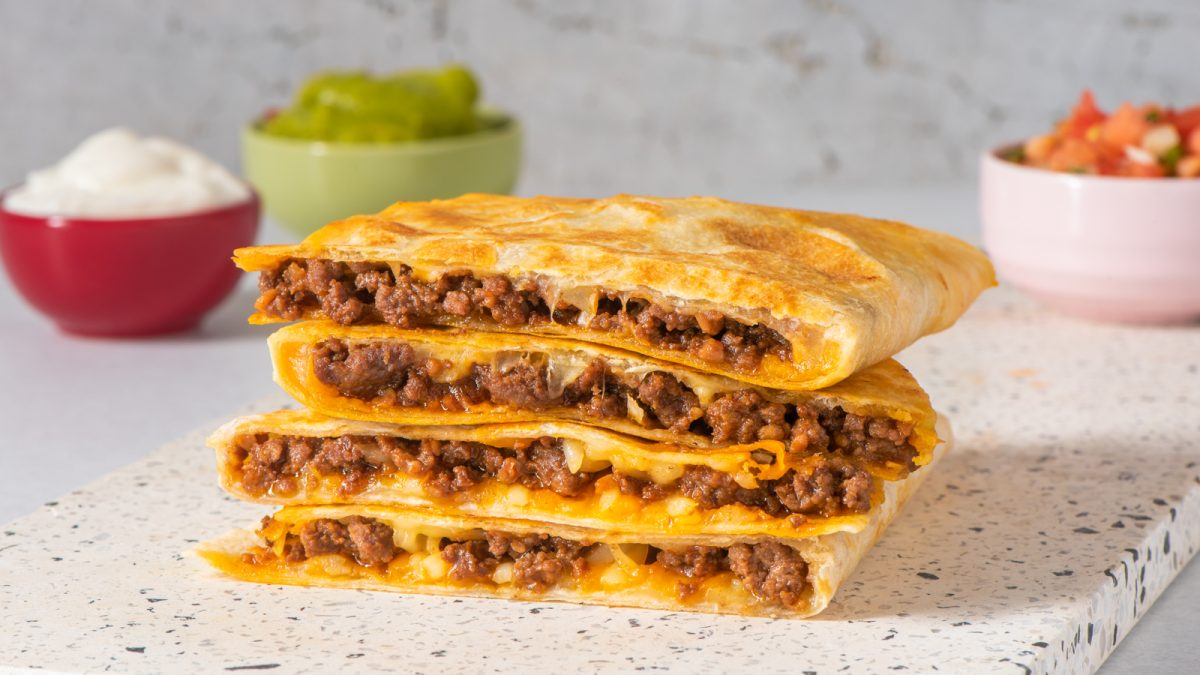 Cheesy Beef Quesadillas