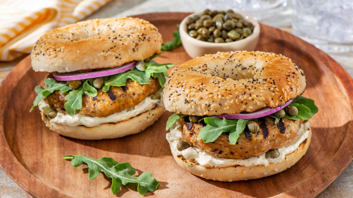 Chicken Burgers with Everything Bagel Seasoning