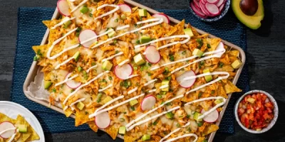 Maple Adobo Pulled-Chicken Nachos recipe