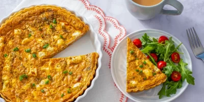 Cheesy Sofrito, Bacon and Herbed Quiche recipe