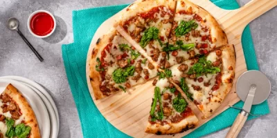 Sausage and Rapini Pizza recipe