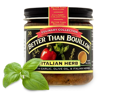 A jar of Better Than Bouillon Italian Herb