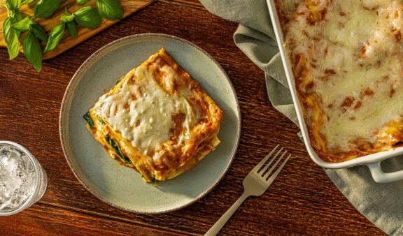 Vegetarian Rosé Lasagna with Spinach