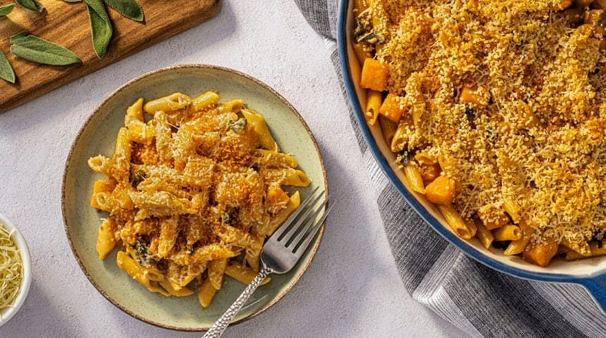 Butternut Squash and Sage Pasta Bake