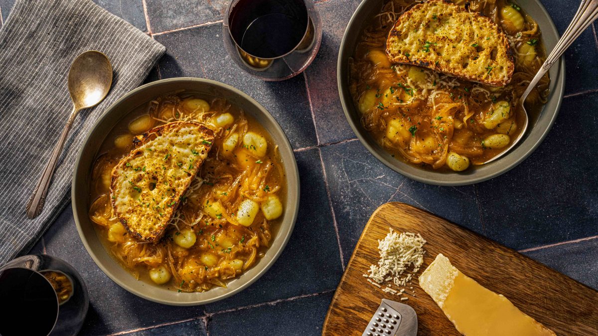 French Onion Gnocchi Soup