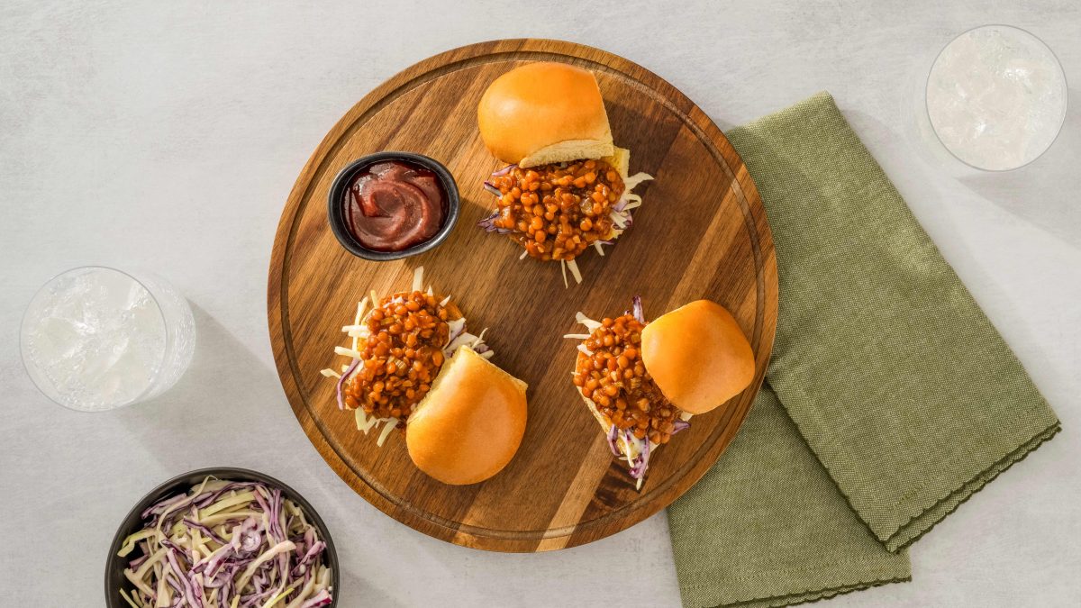 Vegetarian BBQ Lentil Sliders