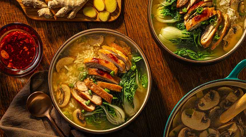 Ginger Chicken Brothy Rice