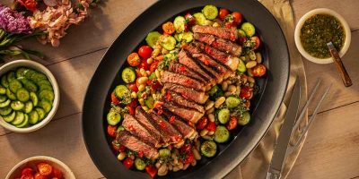 Chimichurri Beef & Warm Bean Salad recipe